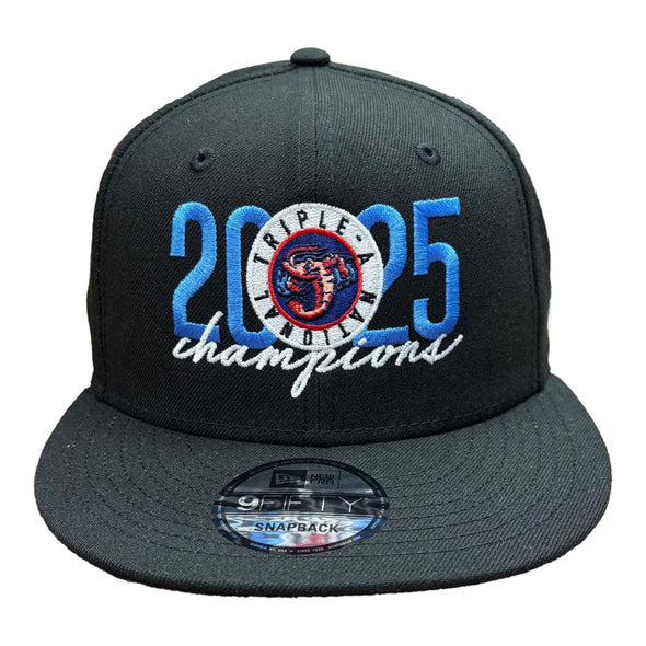 Jacksonville Jumbo Shrimp New Era Black 2025 Triple A National Champions 9Fifty