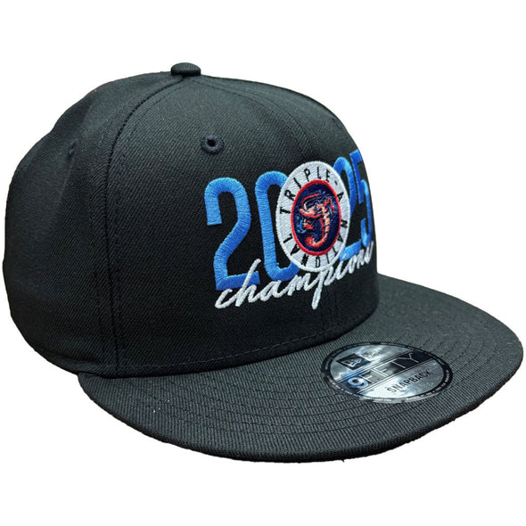 Jacksonville Jumbo Shrimp New Era Black 2025 Triple A National Champions 9Fifty