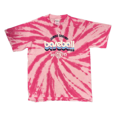 Jacksonville Jumbo Shrimp GoTeez Youth Pink Tie Dye Tee