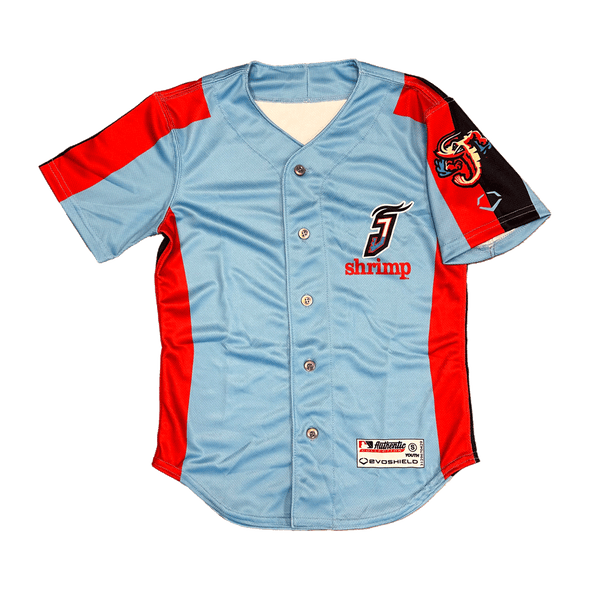 Jacksonville Jumbo Shrimp Evoshield Youth Powder Blue Alternate Jersey