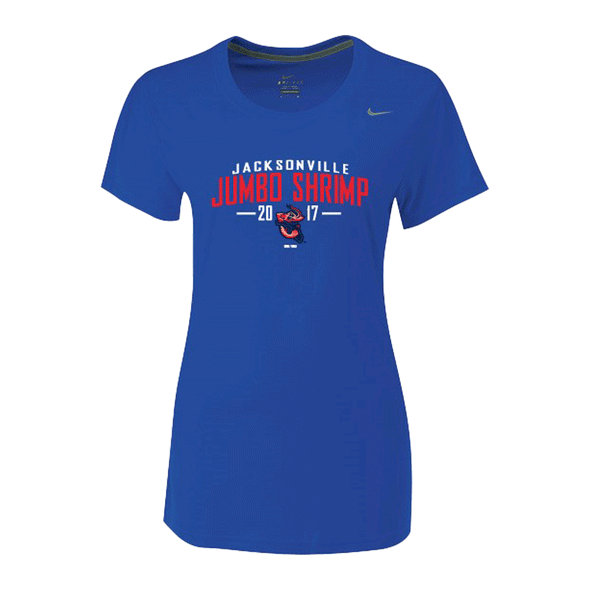 Jacksonville Jumbo Shrimp Nike Ladies Royal Dri-Fit Tee