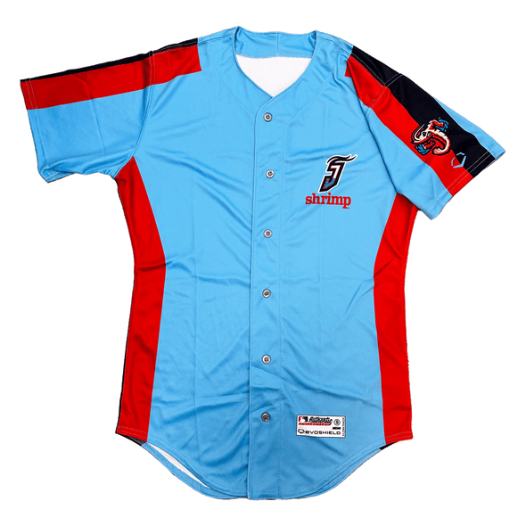 Jacksonville Jumbo Shrimp Evoshield Authentic Powder Blue Alternate Jersey