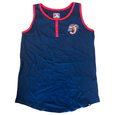 Jacksonville Jumbo Shrimp New Era Youth Girls Glitter Logo Tank