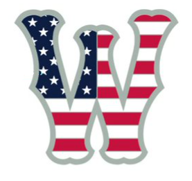 Worcester Red Sox Red White & Blue Classic W Flag Pin