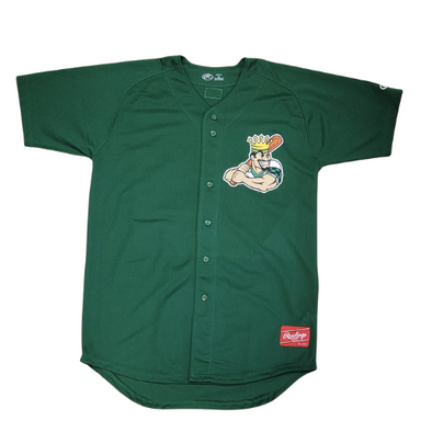 Clinton LumberKings GAME USED Green Batting Practice Jersey Size X Large