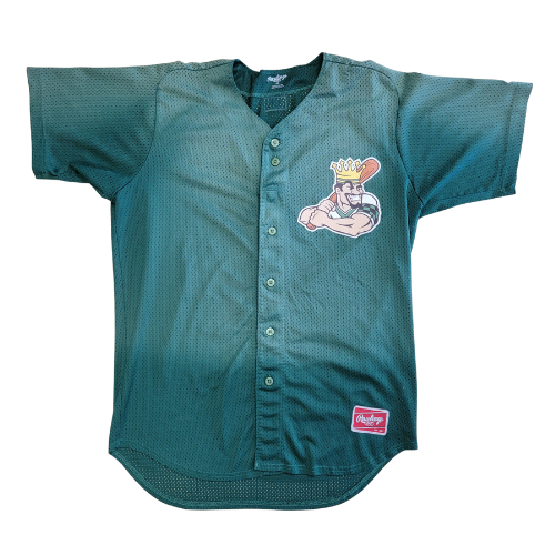 Clinton LumberKings GAME USED Green Batting Practice Jersey Size 44