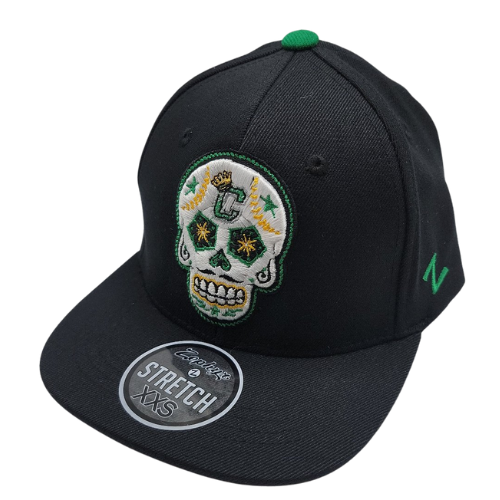 Zephyr Black Sugar Skull Stretch Fit Cap