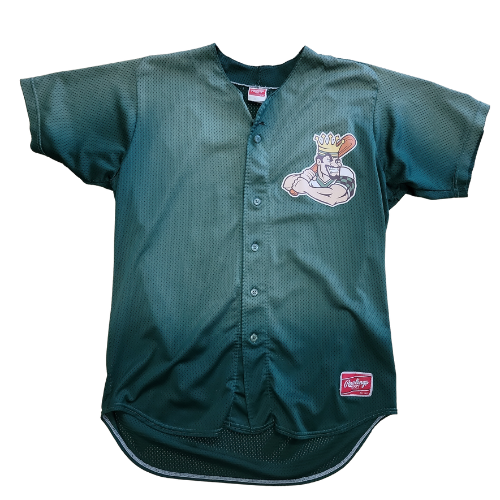 Clinton LumberKings GAME USED Green Mesh Batting Practice Jersey Size X Large