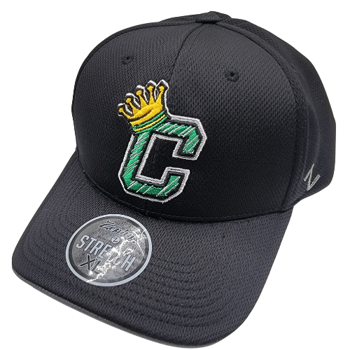 Zephyr Black C Crown Batting Practice Stretch Fit Cap