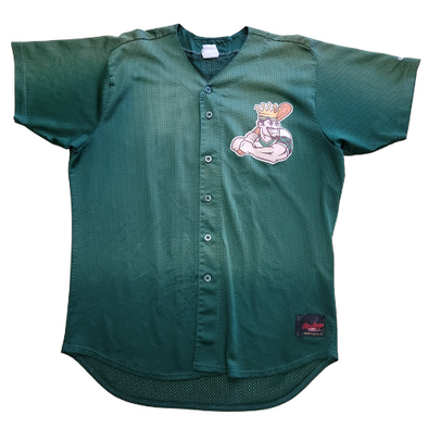 Clinton LumberKings GAME USED Green Mesh Batting Practice Jersey Size 2X Large