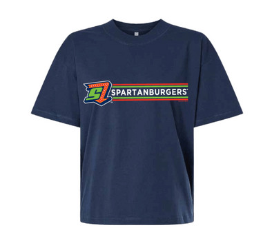 Adult Navy Strikethrough Tee