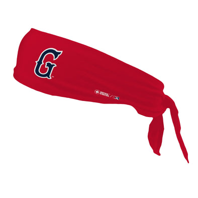 Vertical Athletics Red/Navy Reversible Tie Back Cooling Headband Dual Logos