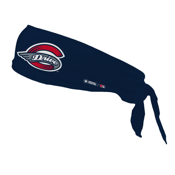 Vertical Athletics Red/Navy Reversible Tie Back Cooling Headband Dual Logos
