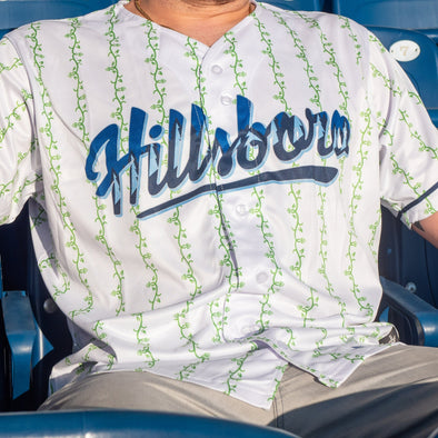 PERSONALIZED OT Sports Replica Vine Stripe Jersey, Hillsboro Hops