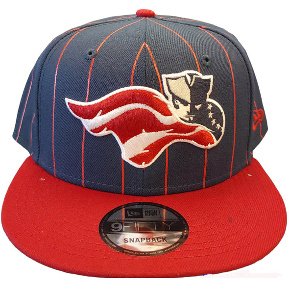 Somerset Patriots New Era 9Fifty Flat Brim Vintage Striped Snap Back Cap