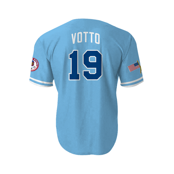 Buffalo Bisons Alt Lt Blue Joey Votto Sublimated Replica Jersey