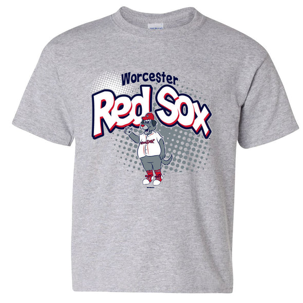 Worcester Red Sox Gray Youth Woofster Fungo Tee