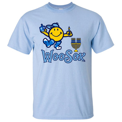 Worcester Red Sox Bimm Ridder Blue Chanukah Smiley Tee