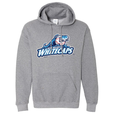West Michigan Whitecaps Distressed Primary Logo Graphite Hoodie