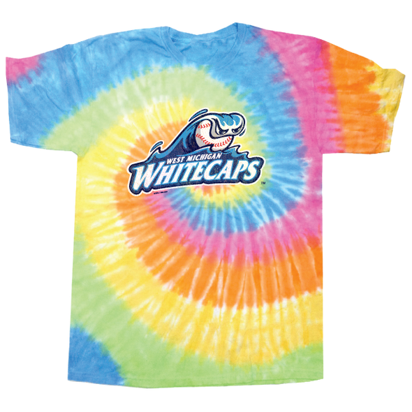 West Michigan Whitecaps Youth Primary Distressed Eternity Tie-Dye Tee