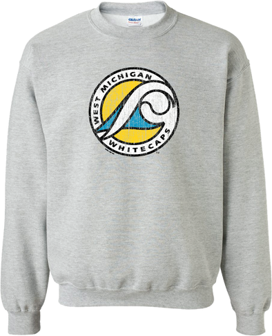 West Michigan Whitecaps Throwback Circle Logo Crewneck Sweatshirt