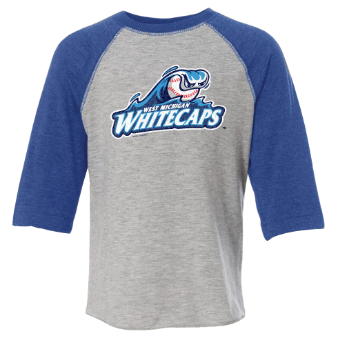 West Michigan Whitecaps Toddler 3/4 Sleeve Baseball Tee