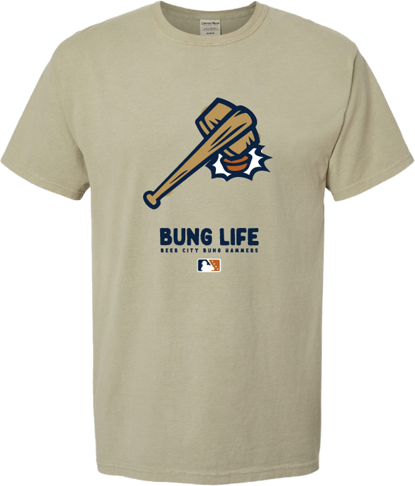 Beer City Bung Hammers Faded Tan Bung Life T-Shirt