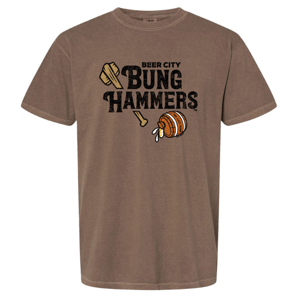 Beer City Bung Hammers Espresso Barrel T-Shirt