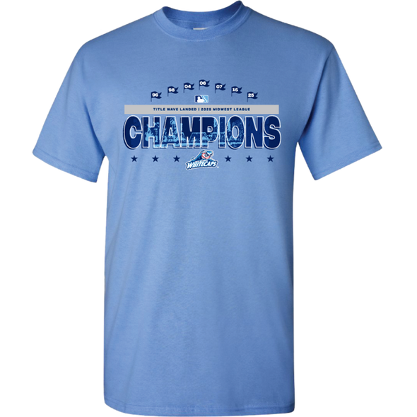 West Michigan Whitecaps 2025 Midwest League Champions Tee