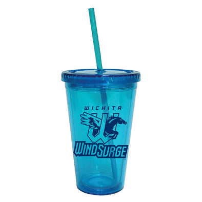 Wichita Wind Surge 16oz Acrylic Straw Tumbler