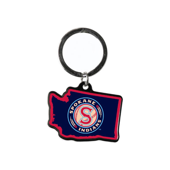 Spokane Indians Washington State Keychain