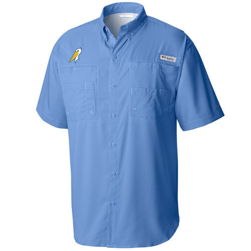 Myrtle Beach Pelicans Columbia Sportswear White Cap Alternate Logo Tamiami Short Sleeve Shirt
