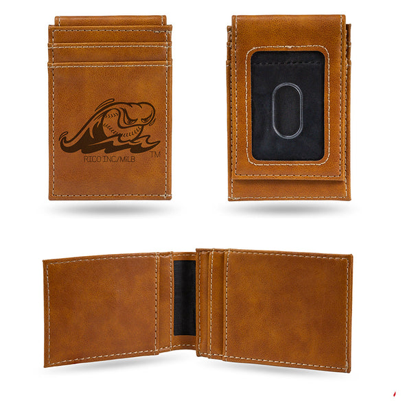 West Michigan Whitecaps Laser Engraved Front Pocket Wallet - SPECIAL ORDER