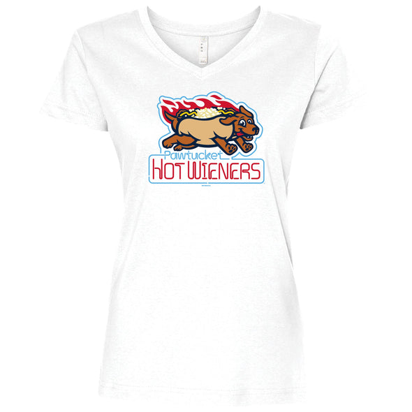 Hot Wieners Ladies V-Neck Primary Tee