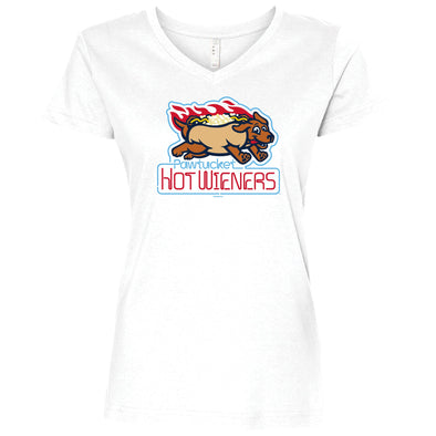 Hot Wieners Ladies V-Neck Primary Tee