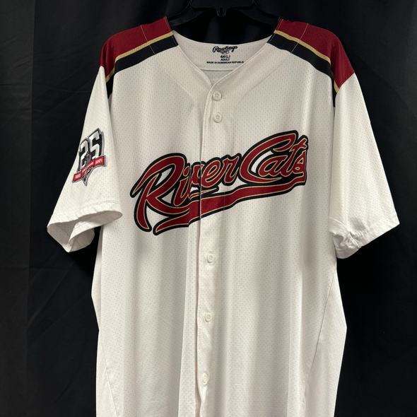 WHITE HOME 25TH ANNIVERSARY JERSEY #51 ROMERO-SIZE 44 L, SACRAMENTO RIVER CATS