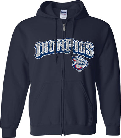 Lehigh Valley Ironpigs Adult Zip Up Hoodie