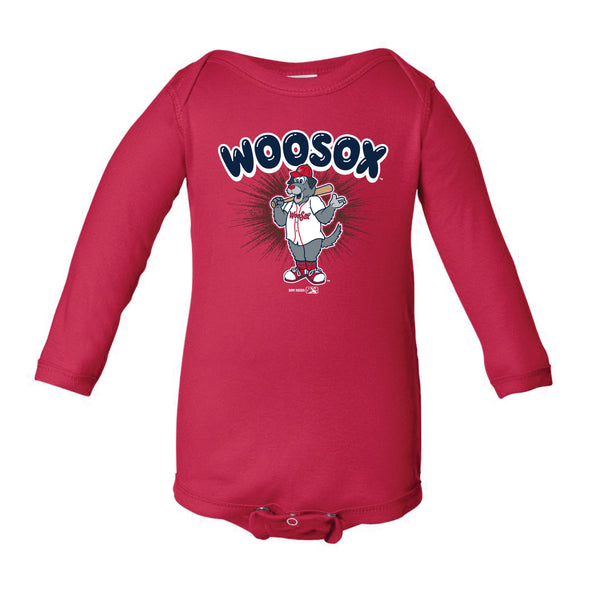 Worcester Red Sox Red Duran Long Sleeve Onesie