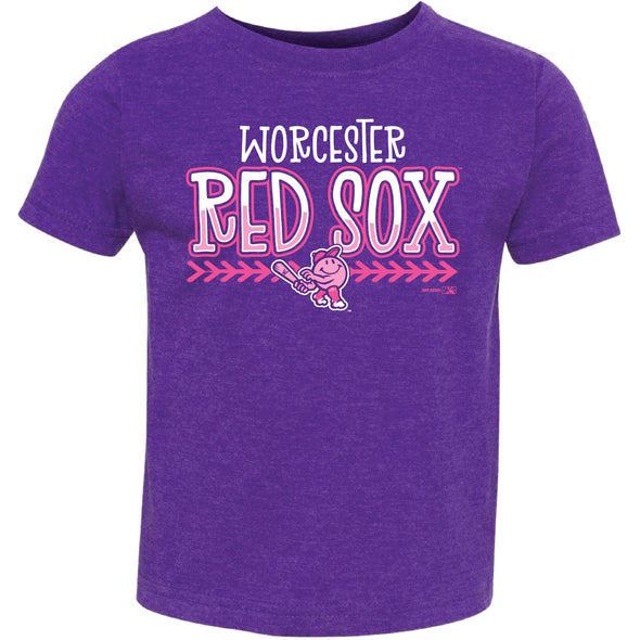 Worcester Red Sox Toddler Purple Melange Ezra Tee