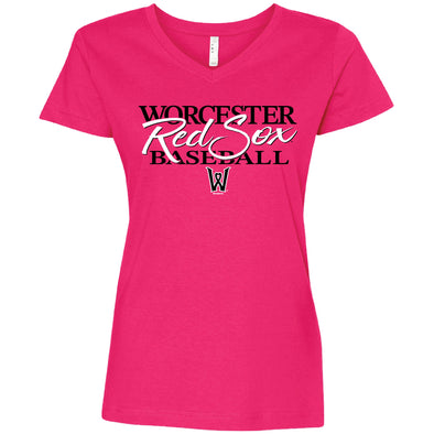 Worcester Red Sox Herringbone Women's V-Neck