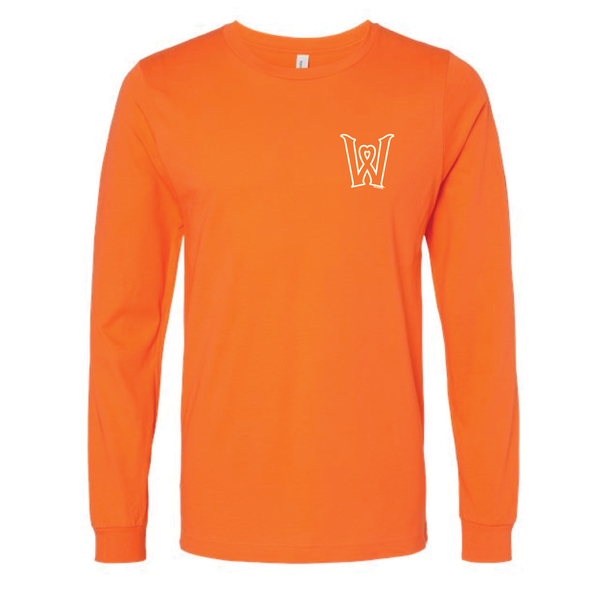 Worcester Red Sox Halloween Orange Grow Heart W Long Sleeve