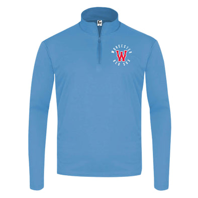 Worcester Red Sox Light Blue Classic W 1/4 Zip performance Long Sleeve