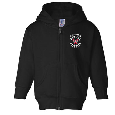 Worcester Red Sox Toddler Black Heart W Newton Full Zip Hood