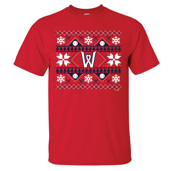 Worcester Red Sox Bimm Ridder Red Sweater Holiday Tee