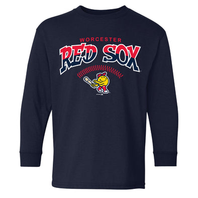 Worcester Red Sox Navy Team Ball Youth Long Sleeve