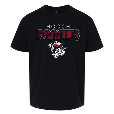 Hooch Pooches Youth Retrolight Tee - Black