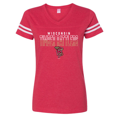 Timber Rattlers Women's Vintage Red Banton Sporty Tee