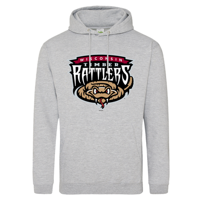 Heather Grey Primary Logo Hood