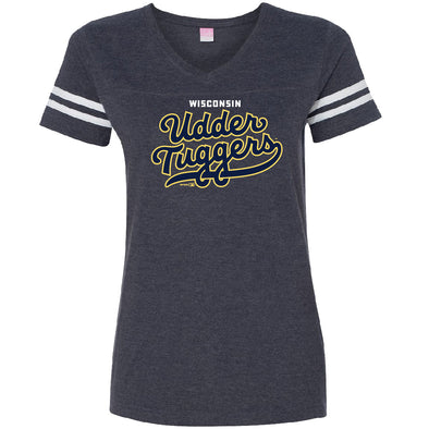 Women's Wisconsin Udder Tuggers Vintage Sporty Tee