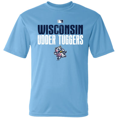 Columbia Blue Udder Tuggers Vexed Performance Tee